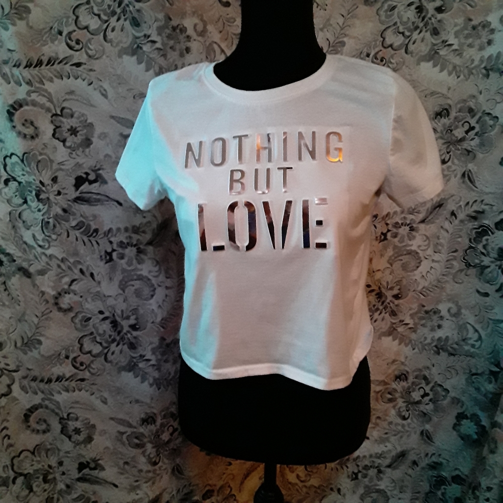 First love women's medium crop top